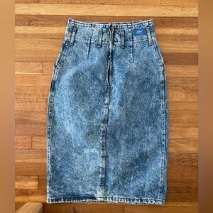 Vintage Acid Wash Denim Skirt